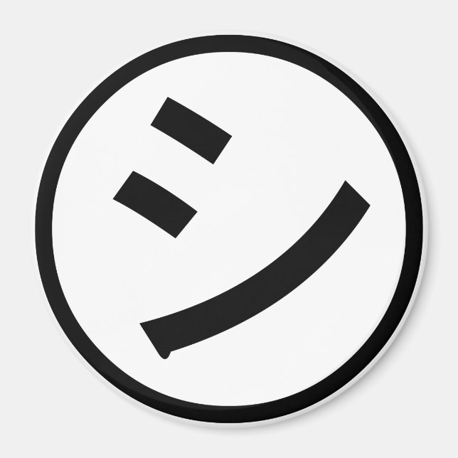 Aimant ㋛ Shi Kana Katakana Émoticône Sourire (Devant)