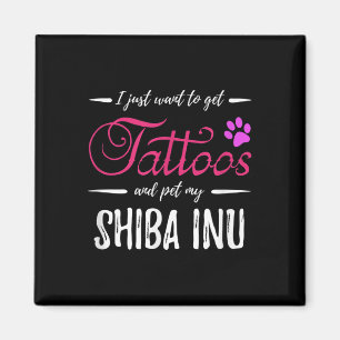 Aimant Shiba Inu Amoureux des chiens Tattoo Drôle Chien M