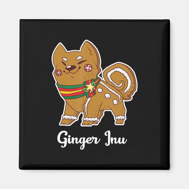Aimant shiba inu | Don de chien pour Noël (Devant)