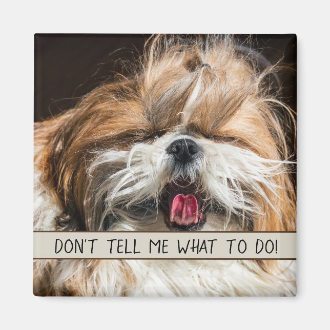 Aimant Shih tzu langue drôle Ne me dites pas quoi faire (Devant)