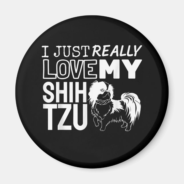 Aimant Shih Tzu Lover| J'Aime Vraiment Mon Shih Tzu (Devant)
