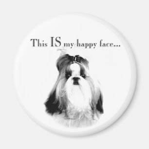 Aimant Shih Tzu, un visage heureux