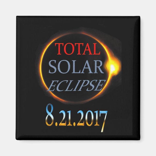 Aimant Shirt Total Solar Eclipse 2017 (Devant)