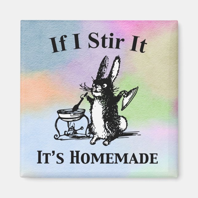 Aimant Si je l'agite c'est de l'aimant fait maison (Devant)