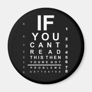 Aimant Si vous pouvez lire ce tableau de test oculaire - 