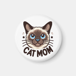 Aimant Siamese Chat Maman Mère jour Cadeau pour Féline Am