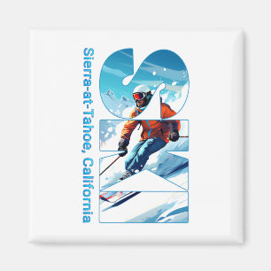 Aimant Sierra-at-tahoe Cool Ski Vacances Ski Extérieur S