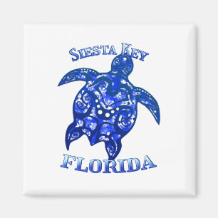 Aimant Siesta Key Florida Vacances Tortue tribale
