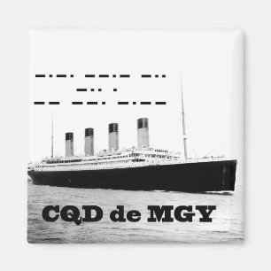 Aimant Signal de détresse sans fil Titanic CQD de MGY