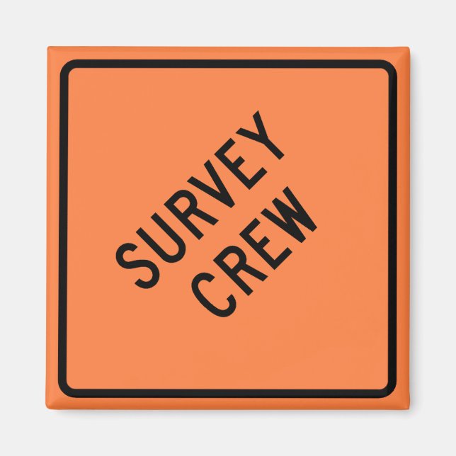 Aimant Signal routier de l'équipe de sondage (Devant)