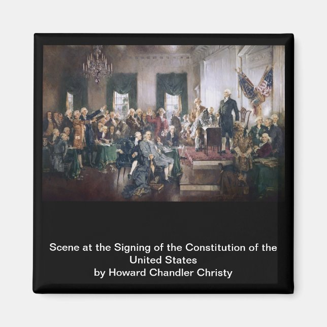 Aimant Signature de la Constitution américaine par Christ (Devant)
