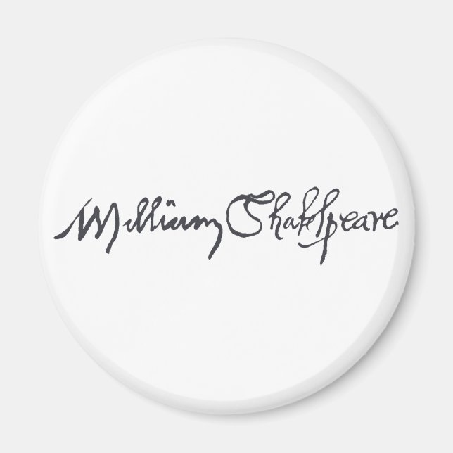 Aimant Signature William Shakespeare (Devant)
