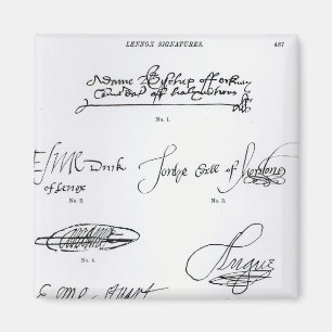 Aimant Signatures de 16ème et XVIIème siècle