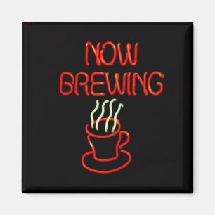 Aimant Signe au néon de brassage de café d'amusement