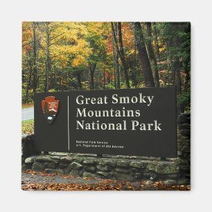 Aimant Signe d'automne de parc national de Great Smoky