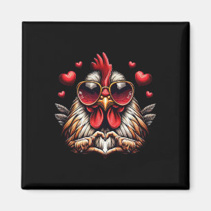 Aimant Signe de coeur Main Poulet Enfants Hommes Femmes P