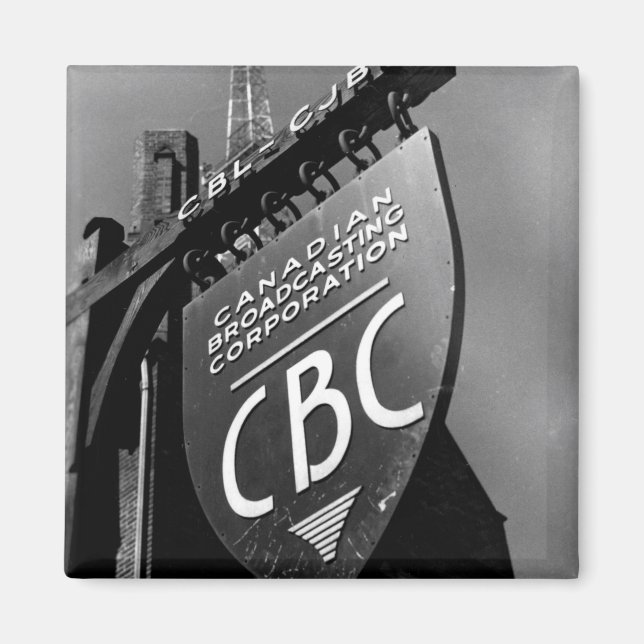 Aimant Signe de la rue Jarvis de CBC (années 1940) (Devant)