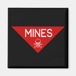 AIMANT SIGNE DE MINES SIGNAGE SYMBOLE