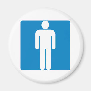 Aimant Signe de route des toilettes des hommes