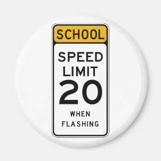 Aimant Signe de vitesse scolaire 20 rue