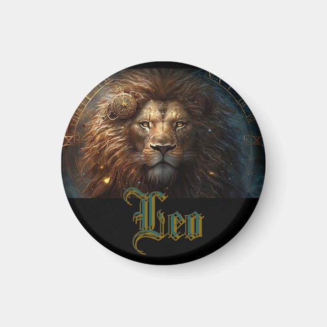 Aimant Signe du zodiaque Lion (Devant)