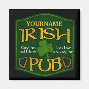 Aimant Signe irlandais personnalisé de Pub