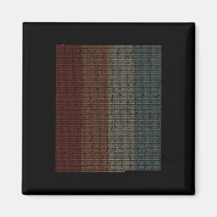 Aimant Signe Pi vintage à 10000 chiffres - Mathématiques 