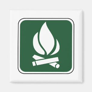 Aimant Signe vintage de feu de camp