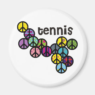 Aimant Signes de paix de tennis remplis