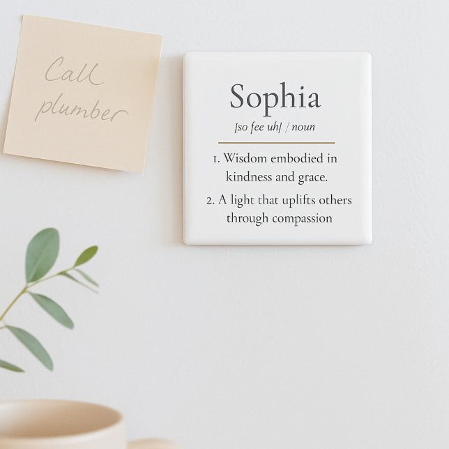 Aimant Signification du nom classique (White minimal tones and defined wording shape a name meaning meant for thoughtful everyday moments.)
