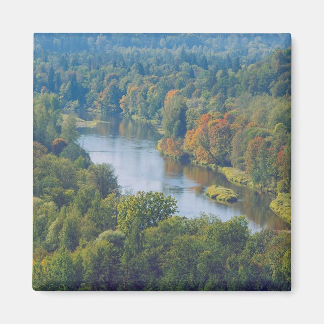 Aimant Sigulda Automne dans la vallée pittoresque de la r (Devant)