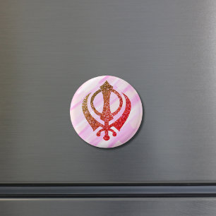 Aimant Sikh Khanda "Sans peur et libre"