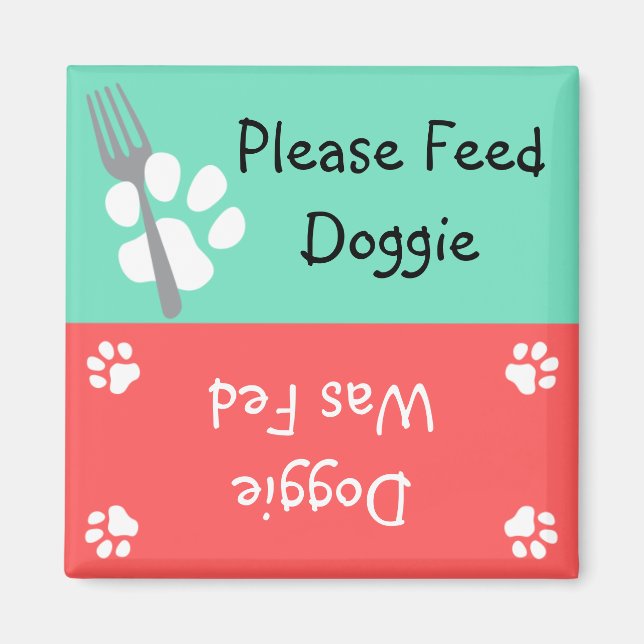 Aimant S'Il Vous Plaît, Alimentez Doggie (Devant)