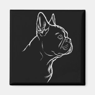 Aimant Silhouette de chien Amateur de Bouledogue Français