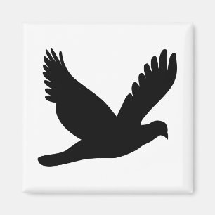 Aimant Silhouette de colombe volante