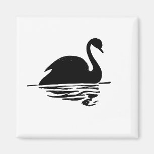 Aimant Silhouette de cygne noir