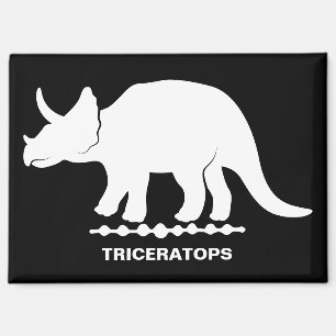 Aimant Silhouette de Dinosaure Triceratops
