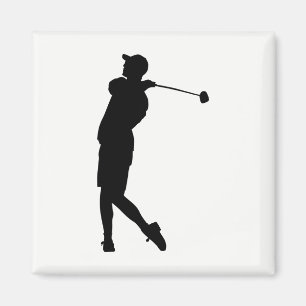 Aimant Silhouette de Golfer