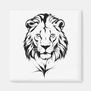 Aimant Silhouette de Lion majestueuse dans l'art vectorie