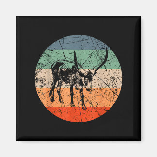 Aimant Silhouette de vache rétro - Éleveur de bétail vint