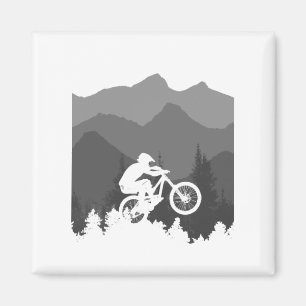 Aimant Silhouette de VTT pour le fanatique du MTB