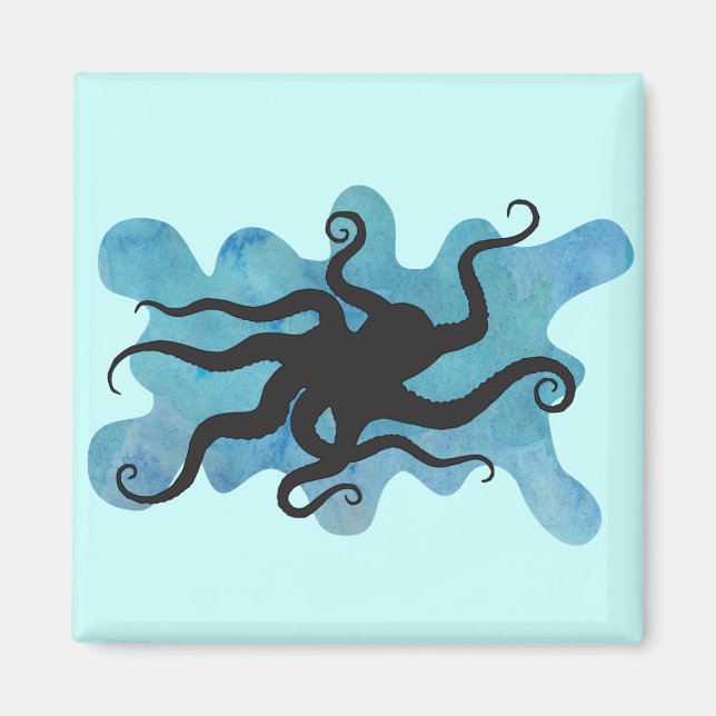 Aimant Silhouette octopus (Devant)