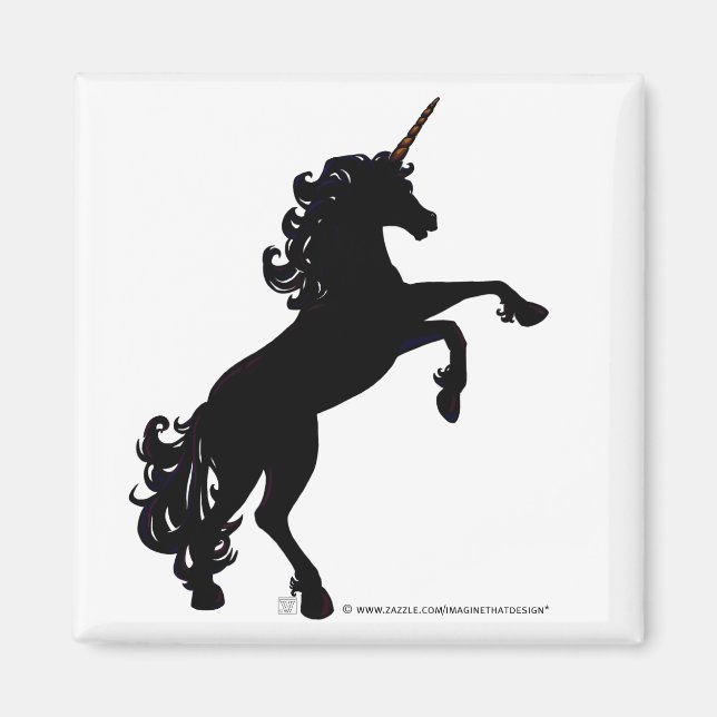Aimant Silhouette Unicorne (Devant)