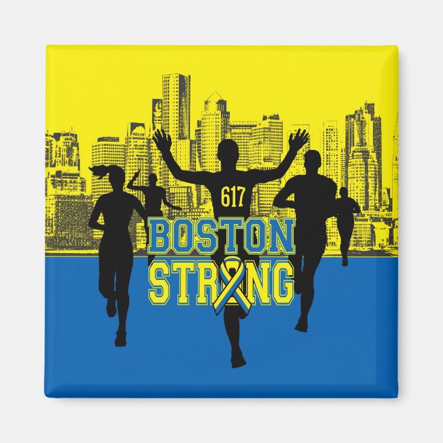 Aimant Silhouettes de Boston Strong Spirit (Devant)