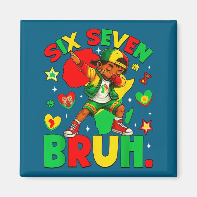 Aimant Silly African Black Dabbing Bruh Seven History Ame (Devant)
