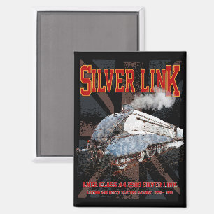 Aimant Silver Link LNER Classe A4 2509 Locomotive UK flag
