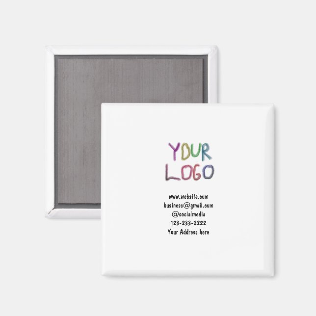 Aimant simple et minimal ajouter votre logo/design ici te (Recto/Verso)