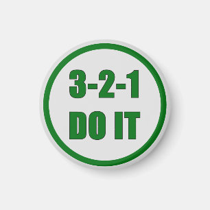 Aimant Simple Green Bold 3-2-1 DO IT Motivation Keychai