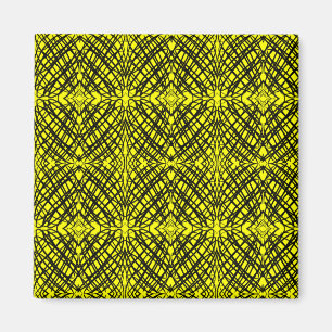 Aimant Simple Gribouillis Carrelage Miroir Jaune Bu