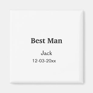 Aimant SIMPLE MINIMAL ajoutez votre nom meilleur témoin